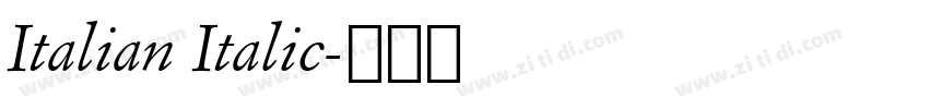 Italian Italic字体转换
